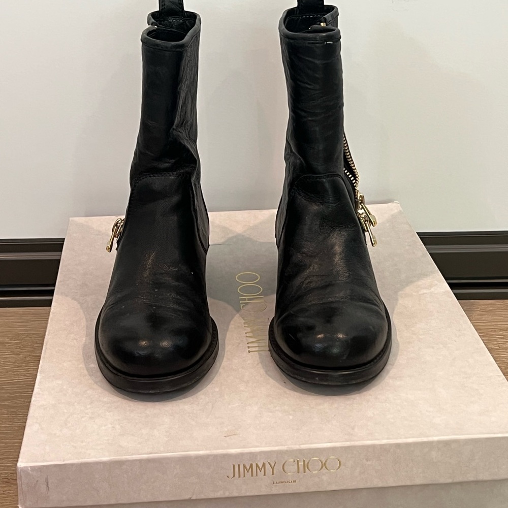 Jimmy Choo Black Ankle Boots Minimalist Design